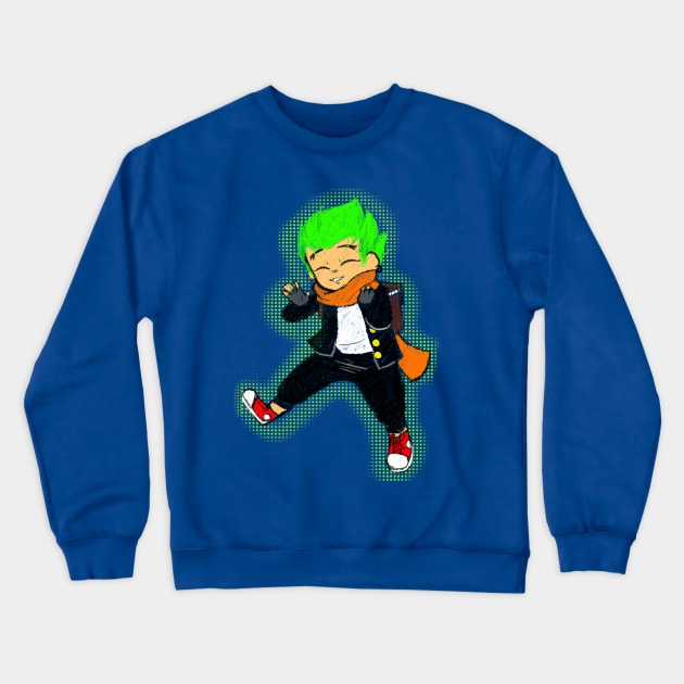 Young School boy Genji Crewneck Sweatshirt by CutieSweetCakes